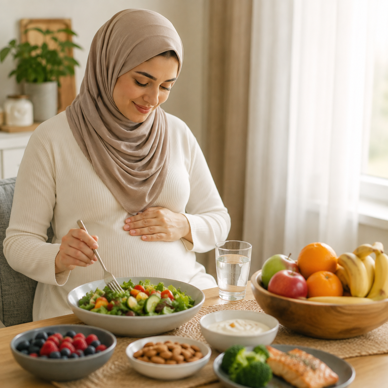 صورة توضيحية للدعم الغذائي ضمن برنامج تغذية الحمل ومتابعة الوجبات أونلاين